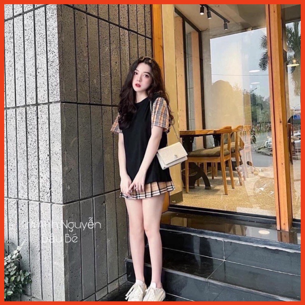 Set Đồ Nữ Đẹp 🔥 FREESHIP 🔥 Set Váy Vintage Chân Váy B.B.R + Áo Phông Thun Tay Lỡ Unisex Navia (Ảnh T