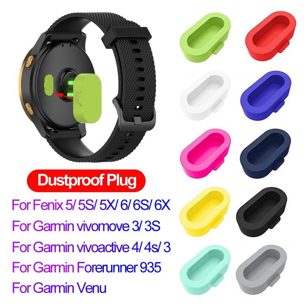 MYRONGVN Nắp Đậy Cổng Sạc Chống Bụi Bằng Silicon Cho Garmin Vivoactive 3 4 4S Fenix 6 6S 6X 5 5X 5S Forerunner 935