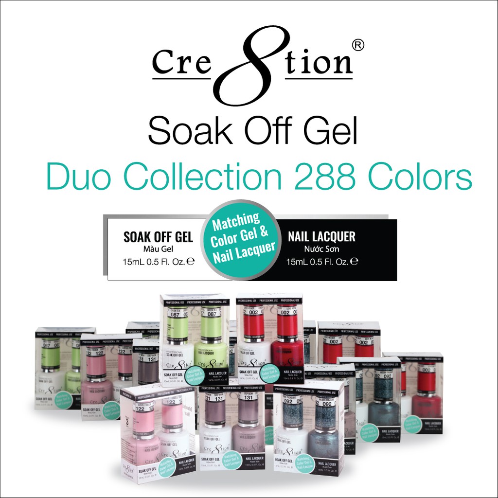 Sơn gel Duo Cre8tion 288 màu 15ml