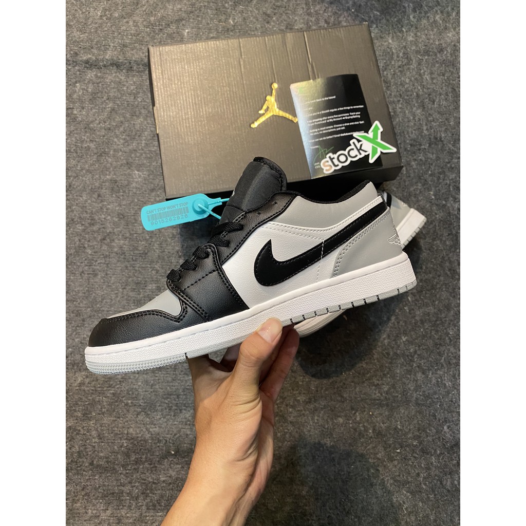 Giày air jordan1 nam nữ low-xám đen [rep_11]