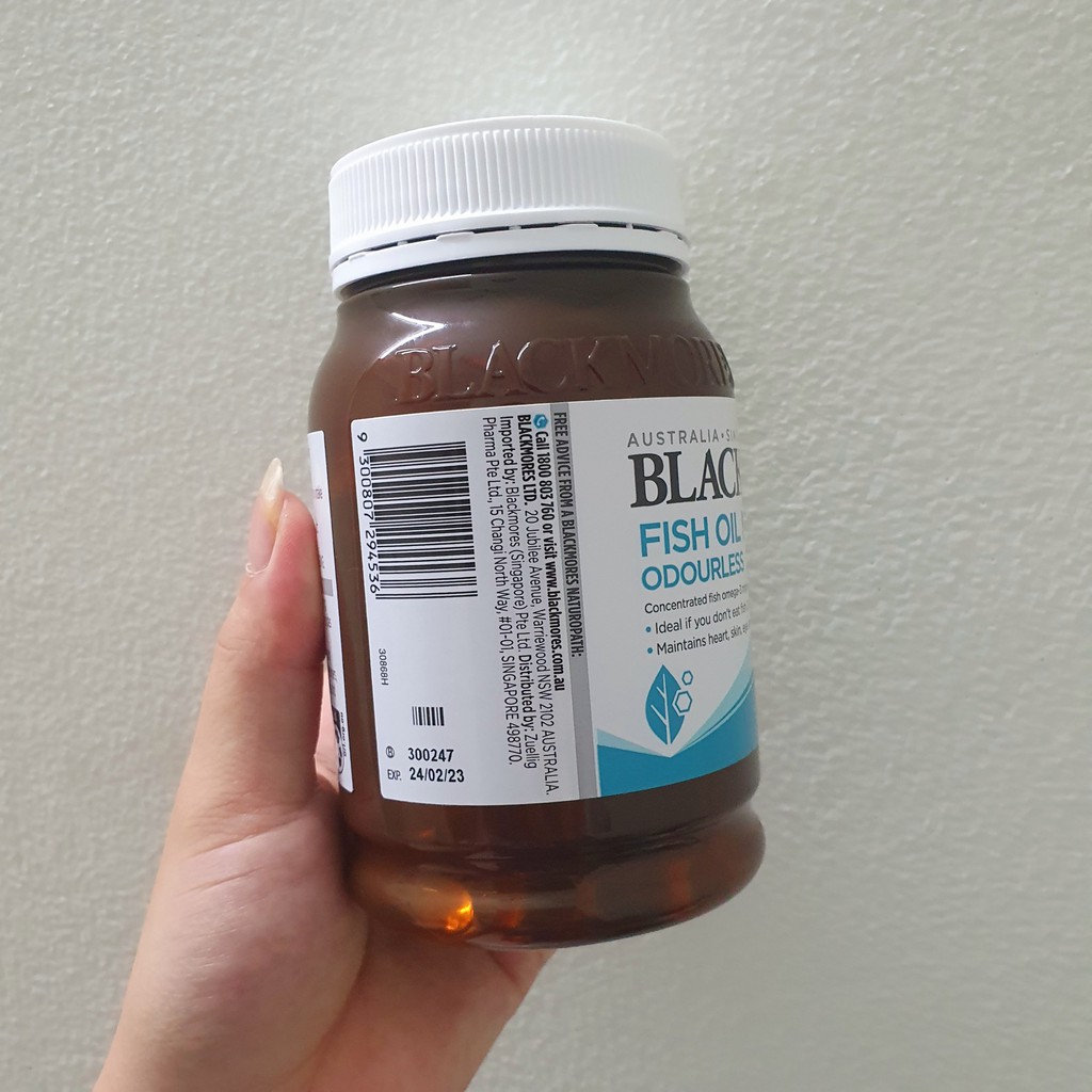 Dầu cá Blackmores Fish Oil Mini Caps Odourless 400 viên Úc mẫu mới