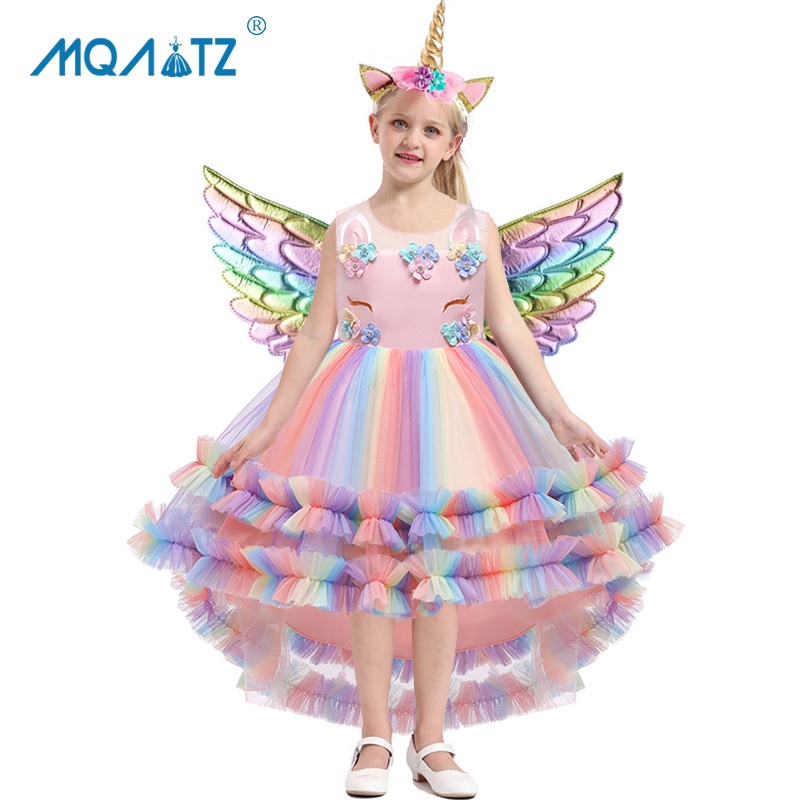Bộ 3 Đầm Hóa Trang Kỳ Lân MQATZ 2023 Xinh Xắn Cho Bé Gái