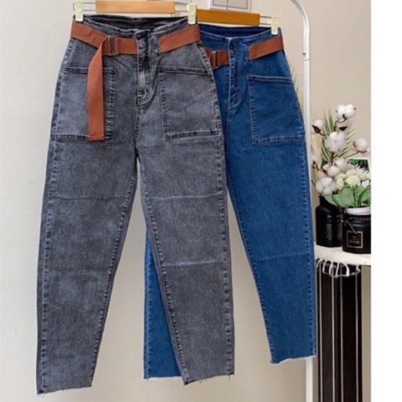 Set Quần Jeans + Thắt Lưng Thời Trang Cho Nữ