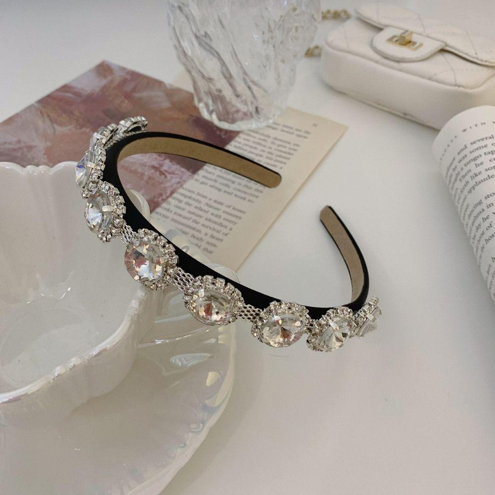 IVORY Băng Đô Cài Tóc Đính Đá Lấp Lánh Phong Cách Retro Cho Nữ