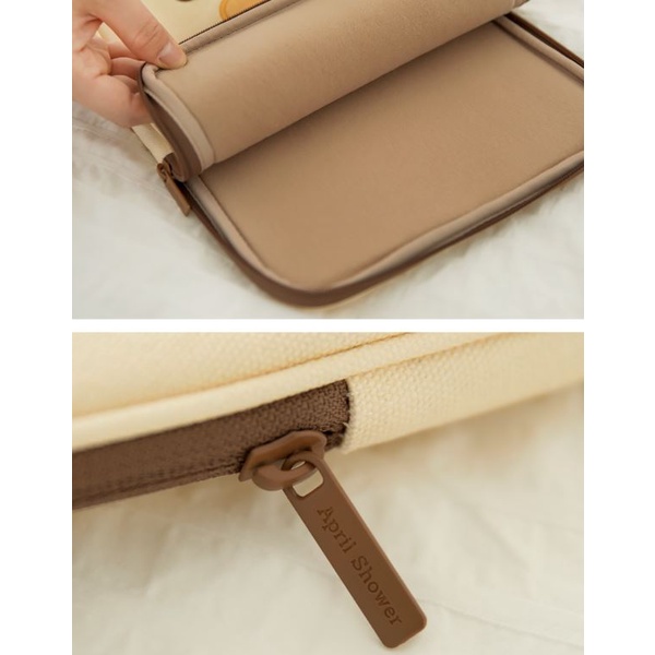 11Inch 12Inch April Shower Tablet Pouch APEACH RAYN Túi Đựng Máy Tính Bảng 11Inch 12Inch In Hình KAKAO FRIENDS Dễ Thương│Túi Đựng Máy Tính Bảng / Laptop / iPad Galaxy Tab 10inch 13inch 14inch 15inch