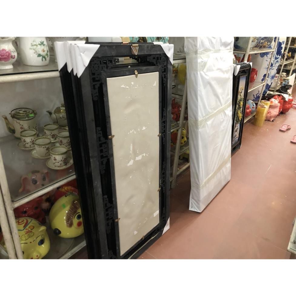 Bộ 4 bức Tranh Sứ Đắp Nổi Bát Tràng 50cmx1m 🔥 𝙎𝙞𝙚̂𝙪 𝙍𝙚̉ 🔥Tùng - Cúc - Trúc - Mai -Khung gỗ thông chống mối mọt | BigBuy360 - bigbuy360.vn