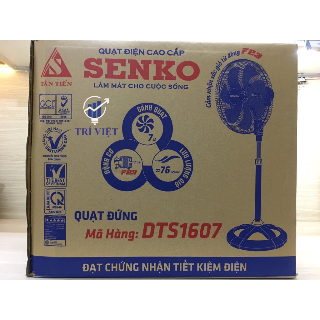 Combo 2 cây Quạt đứng thân sắt SenKo DTS1607