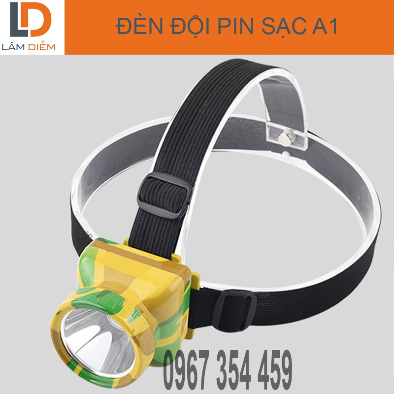 Đèn led đội đầu pin sạc A1