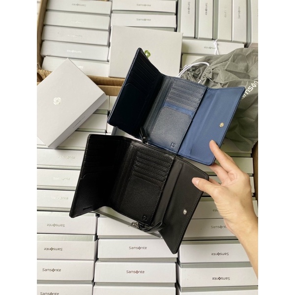 - Ví Sam.so.nitte gập mini 2 màu-lỗi viền da