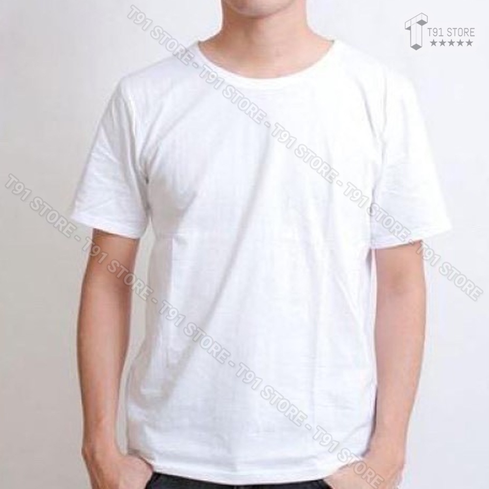 Áo cộc tay chất liệu cotton, thoáng mát, thấm hút mồ hồi tốt - Áo lót cho nam màu trắng mặc ở nhà, đi ngủ