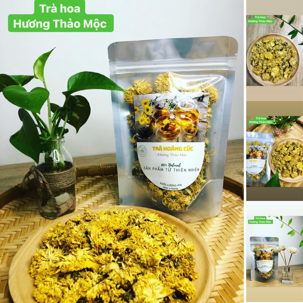 Trà Hoàng Cúc (Hoa Cúc khô sấy lạnh, Giải Độc, Thanh Nhiệt, Ngủ Ngon) - Hương Thảo Mộc