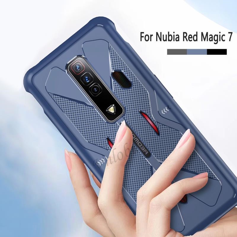 ZTE nubia Play Red Magic 6 6S 7 Pro Luxury Shockproof Armor Case RedMagic 5G 5S 3 3S Soft TPU Silicone Full Phone Protective Matte Back Cover