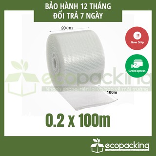 [XẢ KHO] Màng xốp khí, xốp nổ, xốp hơi, túi bóng khí chống sốc đóng gói, bọc hàng 20cmx100m