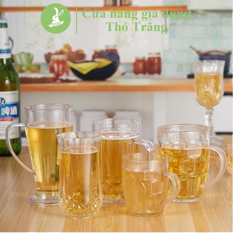 Ly bia, ly trà đá nhựa trong Acrylic cao cấp có tay cầm Fataco Việt Nam