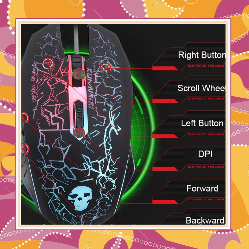  [RẺ VÔ ĐỊCH] Bộ Bàn Phím, Chuột giả cơ GAMING T6 LED 7 MÀU CAO CẤP + TẶNG LÓT CHUỘT ĐẸP 