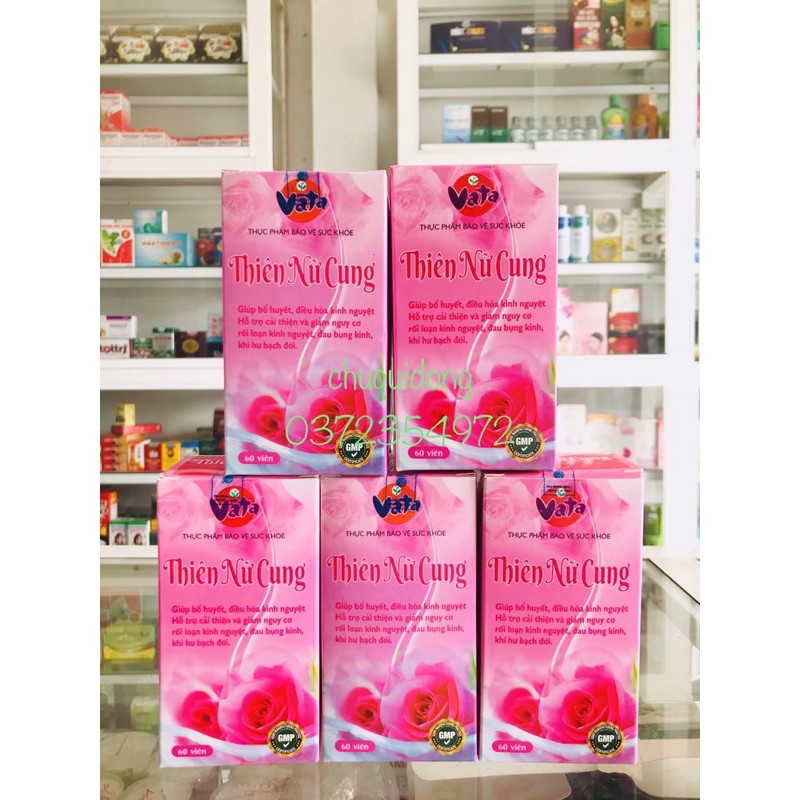 THIÊN NỮ CUNG ĐIỀU TRỊ KHÍ HƯ HUYẾT TRẮNG hộp 60 viên