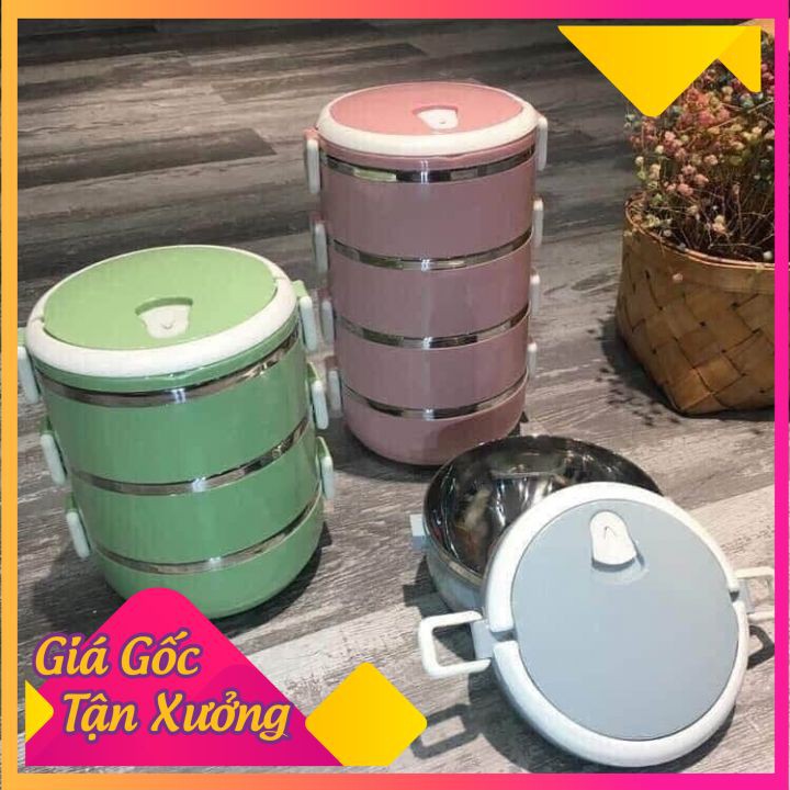 CẶP LỒNG CƠM LÚA MẠCH 4 TẦNG TO RỘNG - TƯƠNG ĐƯƠNG 2800ml [LOẠI ĐẸP] | BigBuy360 - bigbuy360.vn