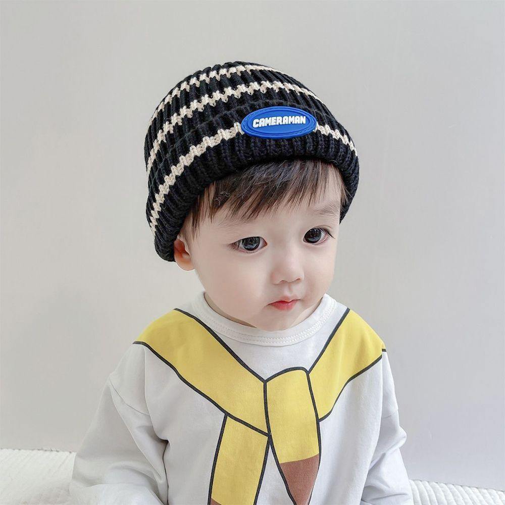 Layor1 Mũ Beanie Dệt Kim Kẻ Sọc Màu Giản Dị Dễ Thương Dành Cho Bé Trai