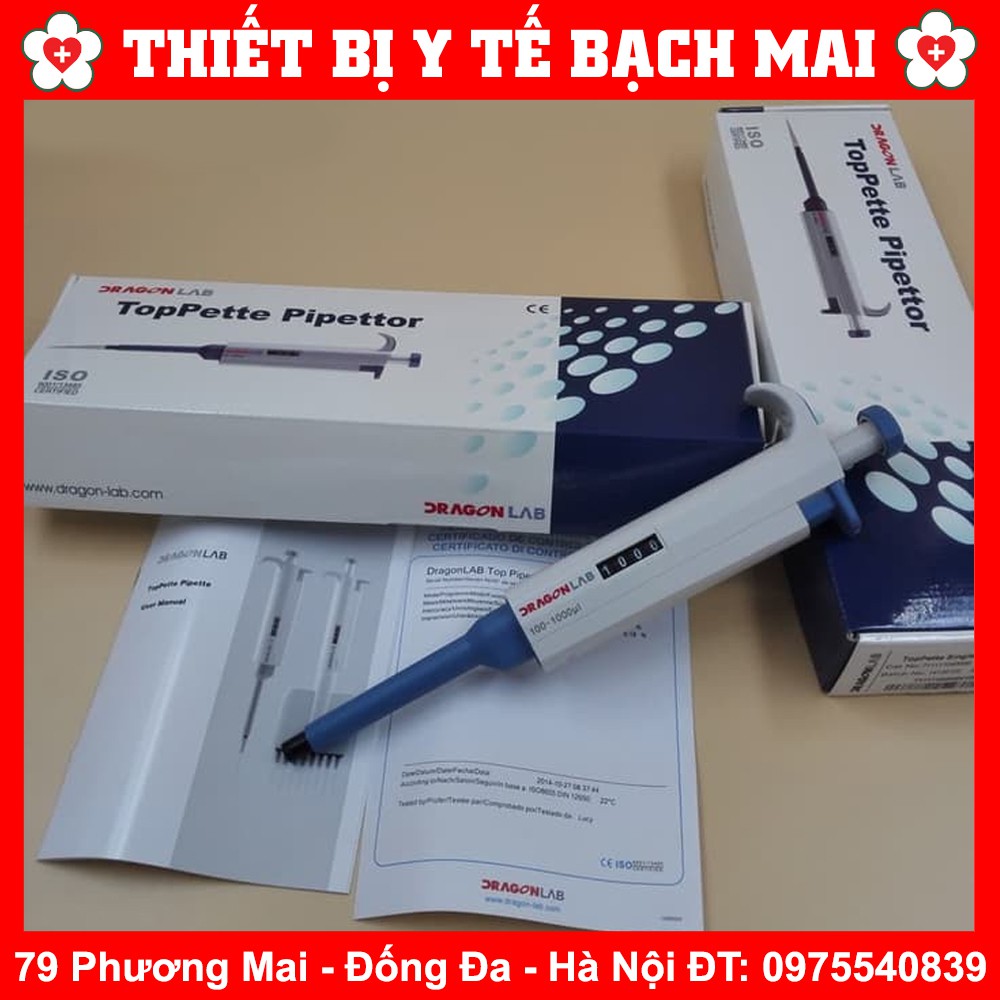 Pipette Tự Động - Dụng Cụ Hút Mẫu Đong Chuyển Chất Lỏng Micropipet Dragon LAB