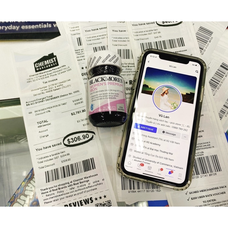 Sắt Bà Bầu  Blackmores Iron for woman - lọ 30 viên - Mẫu mới 2021