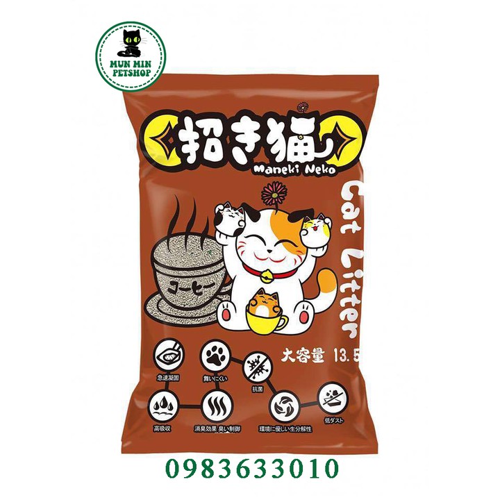 Cát vệ sinh mèo 5L [𝐅𝐑𝐄𝐄 𝐒𝐇𝐈𝐏] Cát Maneki Neko vón, mùi thơm dịu nhẹ, khử mùi tốt, không bụi, thành phần tự nhiên