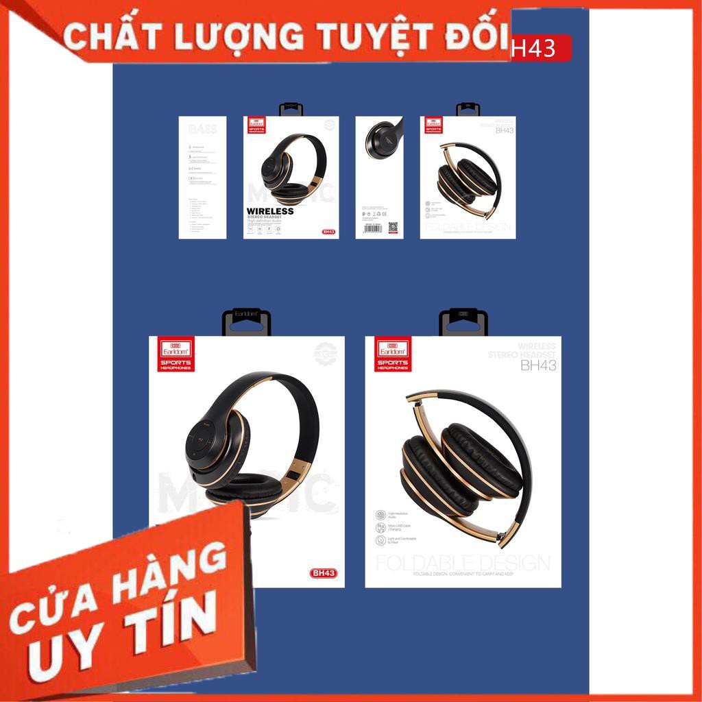 Tai Nghe Chụp Bluetooth Earldom BH43 Chính Hãng Hỗ Trợ Bluetooth 5.0 Không Dây Có Micro Để Chơi Game - BH 1 Năm