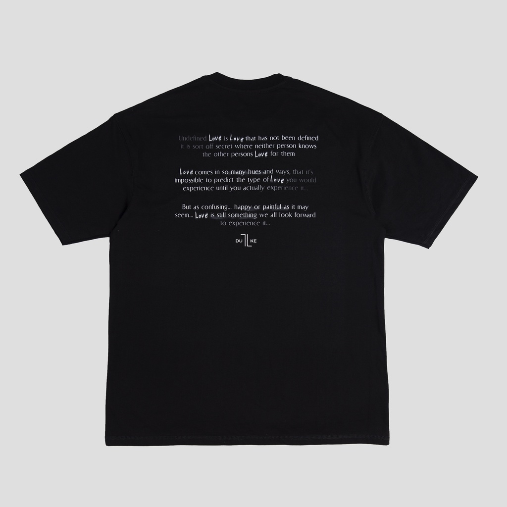 Áo phông đen Duke "UNDEFINED LOVE" 100% cotton