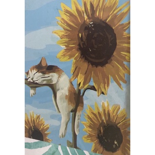 Siêu hot !!!!Tranh tô mầu số hoá hướng dương, hoa măt trơi, hoa sen 40*50cm