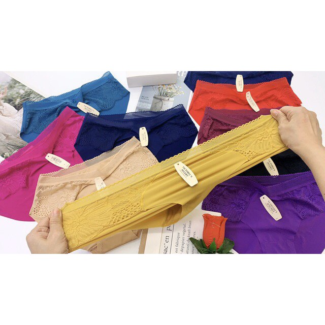 10 quần lót thái chất đúc ren  kèm túi zip có size to