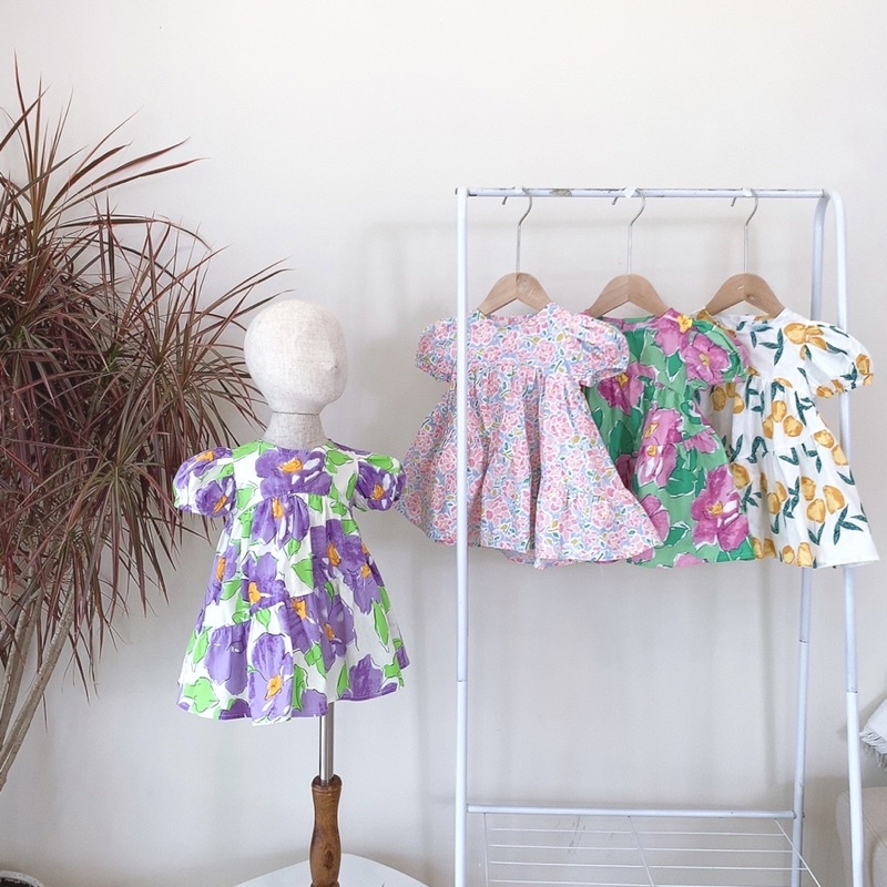 Váy thiết kế babydoll, váy công chúa cho bé gái từ 1-6 tuổi