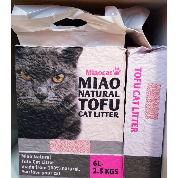 Cát Đậu Nành MIAO TOFU Túi 6L (2,5kg) - Cát Vệ Sinh Cho Mèo