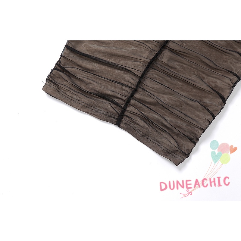 Đầm dự tiệc DUNEA hai dây cổ chữ V phối lưới hở lưng thiết kế quyến rũ cho nữ