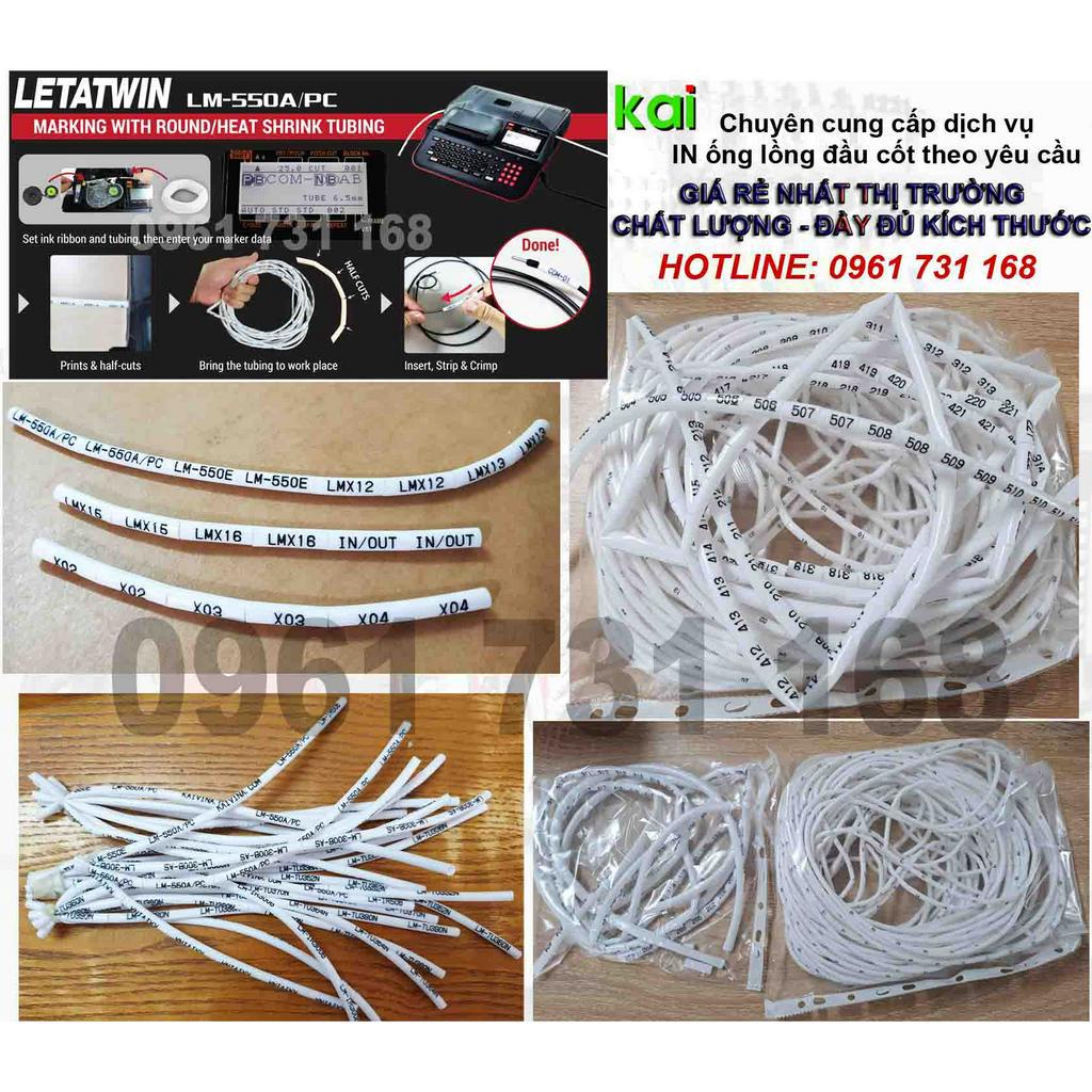 DỊCH VỤ in ống lồng đầu cốt  theo yêu cầu, đủ các size ống phi từ 1.5 đến 10.0 đảm bảo chất lượng đẹp - sắc nét.