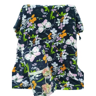 Xã 165k còn 135k🌈mền lông cừu tuyết thái hoa bướm hồng siêu đẹp