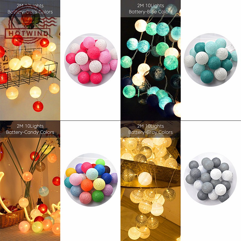Dây đèn LED trang trí 20 quả bóng cầu mây 3m lung linh dành cho tiệc tùng | WebRaoVat - webraovat.net.vn