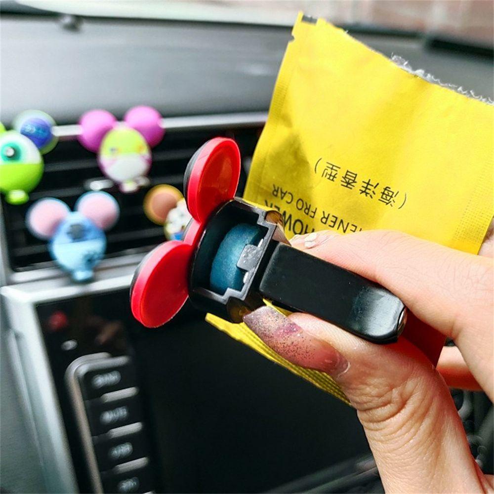 Kẹp Khuếch Tán Nước Hoa Xe Hơi Hình Đầu Chuột Hoạt Hình Bằng PVC