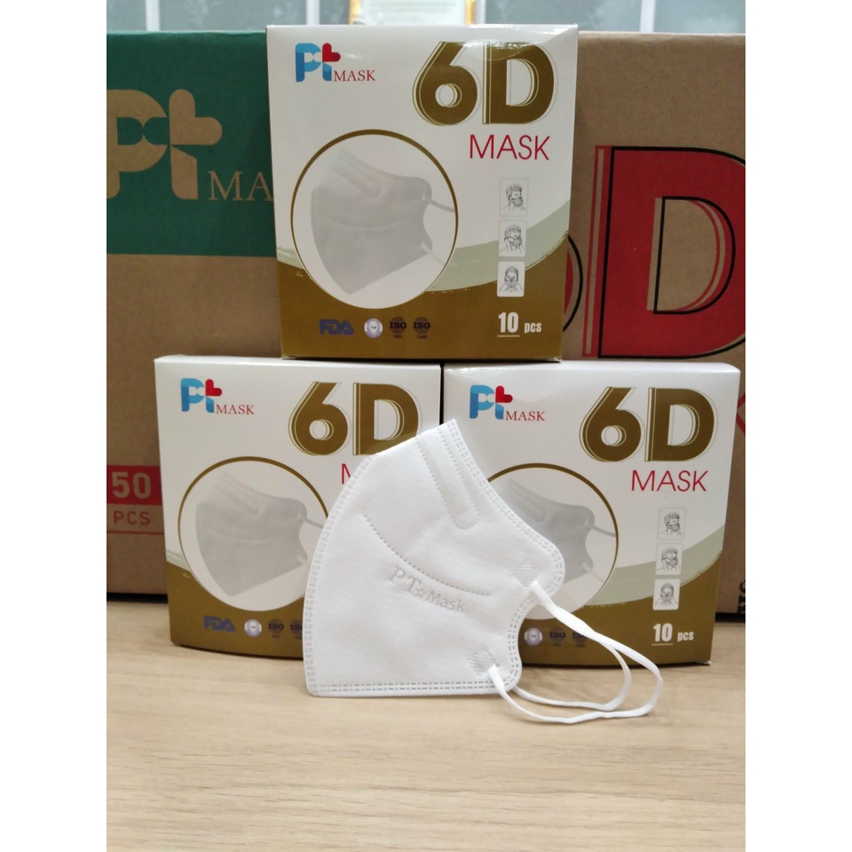 Combo 30 cái Khẩu Trang 6D PT hàng chính hãng công ty