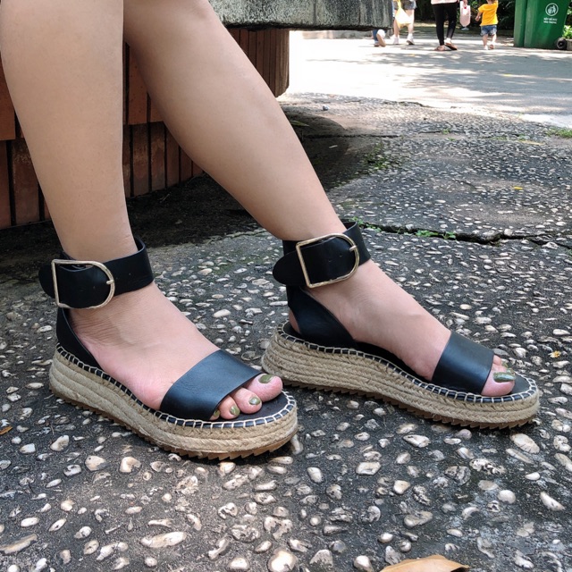 Giày xăng đang đế xuồng zara quai ngang hở mũi giày xuất khẩu :