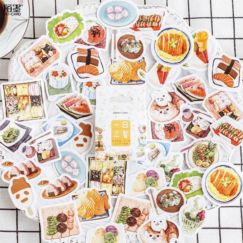 Sticker 45 - 46 tấm chủ đề đồ ăn Nhật 🍕 - Cappo Shop