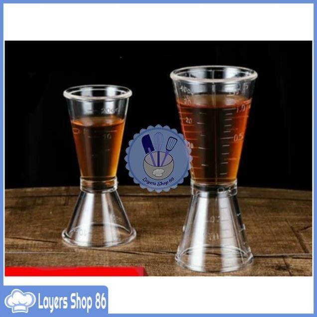 Cốc đong nhựa jigger 2 đầu định lượng pha chế 20-40cc Layersshop86 - dụng cụ làm bánh