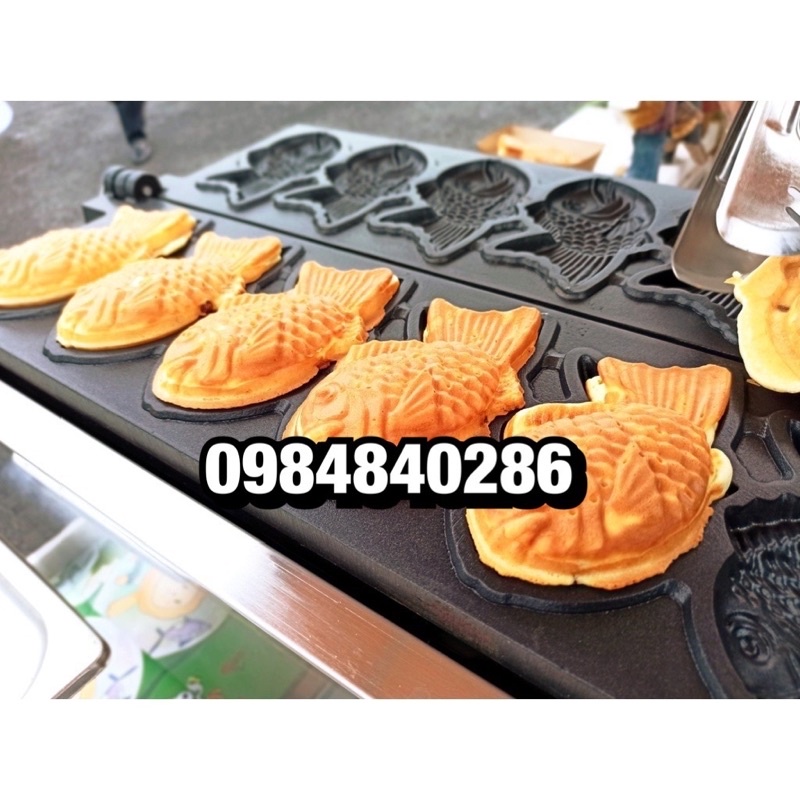 Máy làm bánh cá taiyaki công nghiệp 6 con cỡ lớn