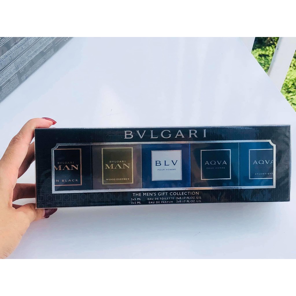 Bộ 5 chai nước hoa Bvl The Men's Gift Collection 5 x 5ml