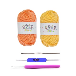 Gói Chất Liệu Móc Mới Mới Bắt Đầu Len Đan Tay Bộ Dụng Cụ Miễn Phí Handmade Búp Bê Áo Len Búp Bê Búp Bê Hướng Dẫn Miễn Phí
