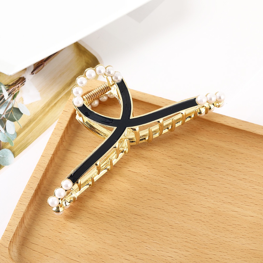 Kẹp Tóc Kim Loại Hình Hoa Đính Ngọc Trai Nhân Tạo Phong Cách Hàn Quốc Mới