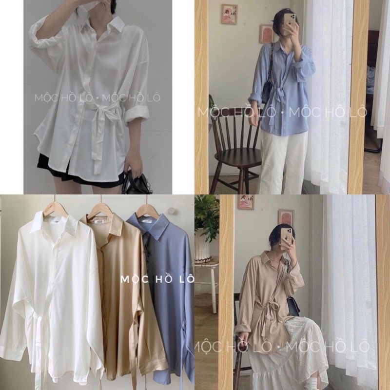 Sơ mi buộc eo best seller ( ảnh thực tế )