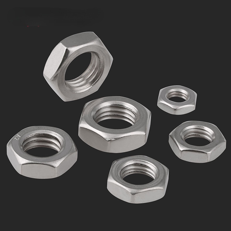 Đai Ốc Lục Giác Bằng Thép Không Gỉ 304 / 316 M3M4M5M6M8M10M12 Chuyên Dụng