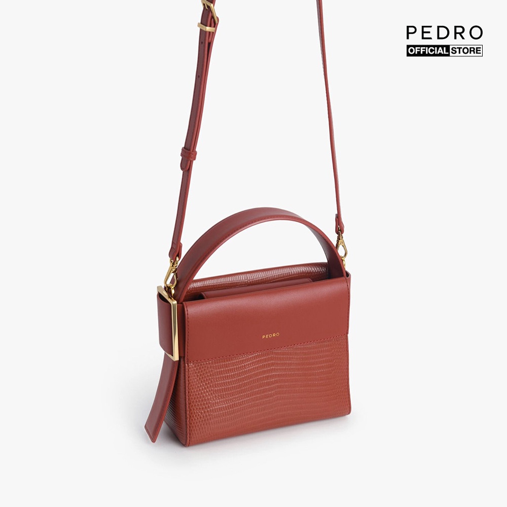 PEDRO - Túi xách tay nữ mini phom chữ nhật Lizard Effect Leather PW2-56610020-55