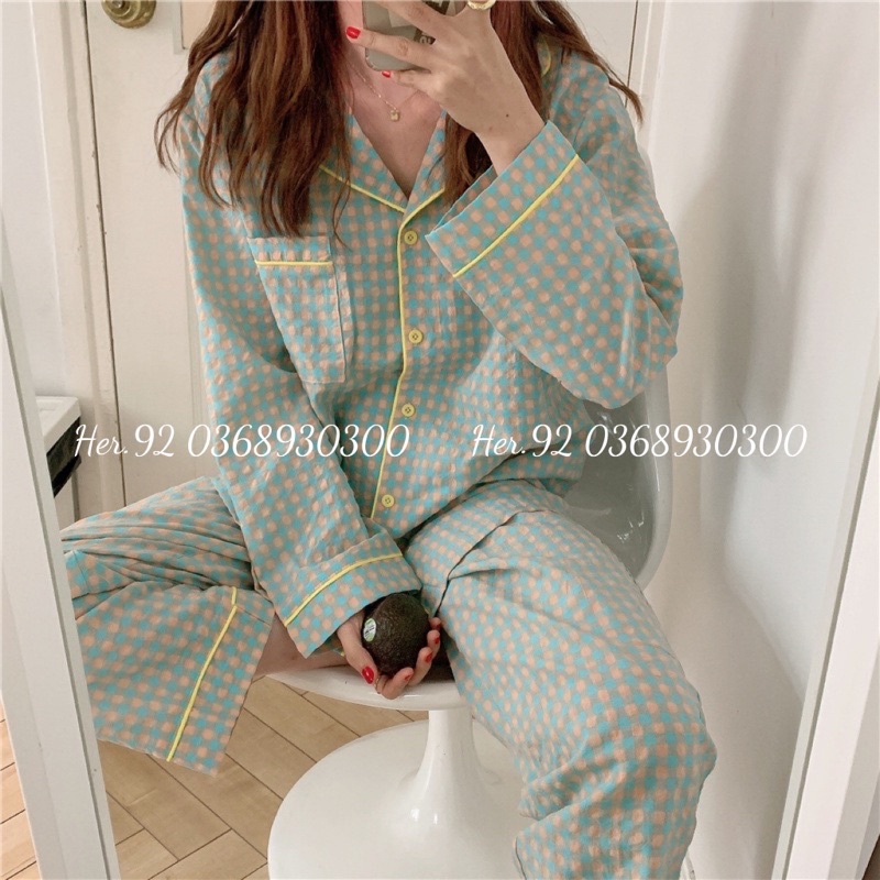 BỘ PIJAMA MẶC NHÀ NỮ CHẤT ĐŨI MỀM ÁO DÀI QUẦN DÀI MẶC THU ĐÔNG SIÊU THÍCH