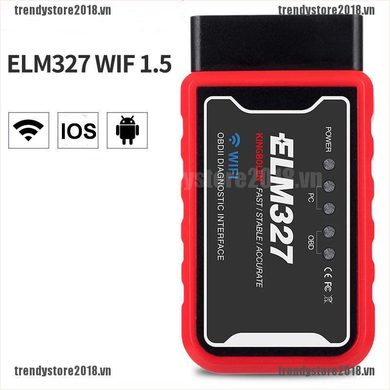 Máy Scan Mã Vạch Elm327 V1.5 Bluetooth & Wifi Obd2 / Obdii Cho Xe Hơi