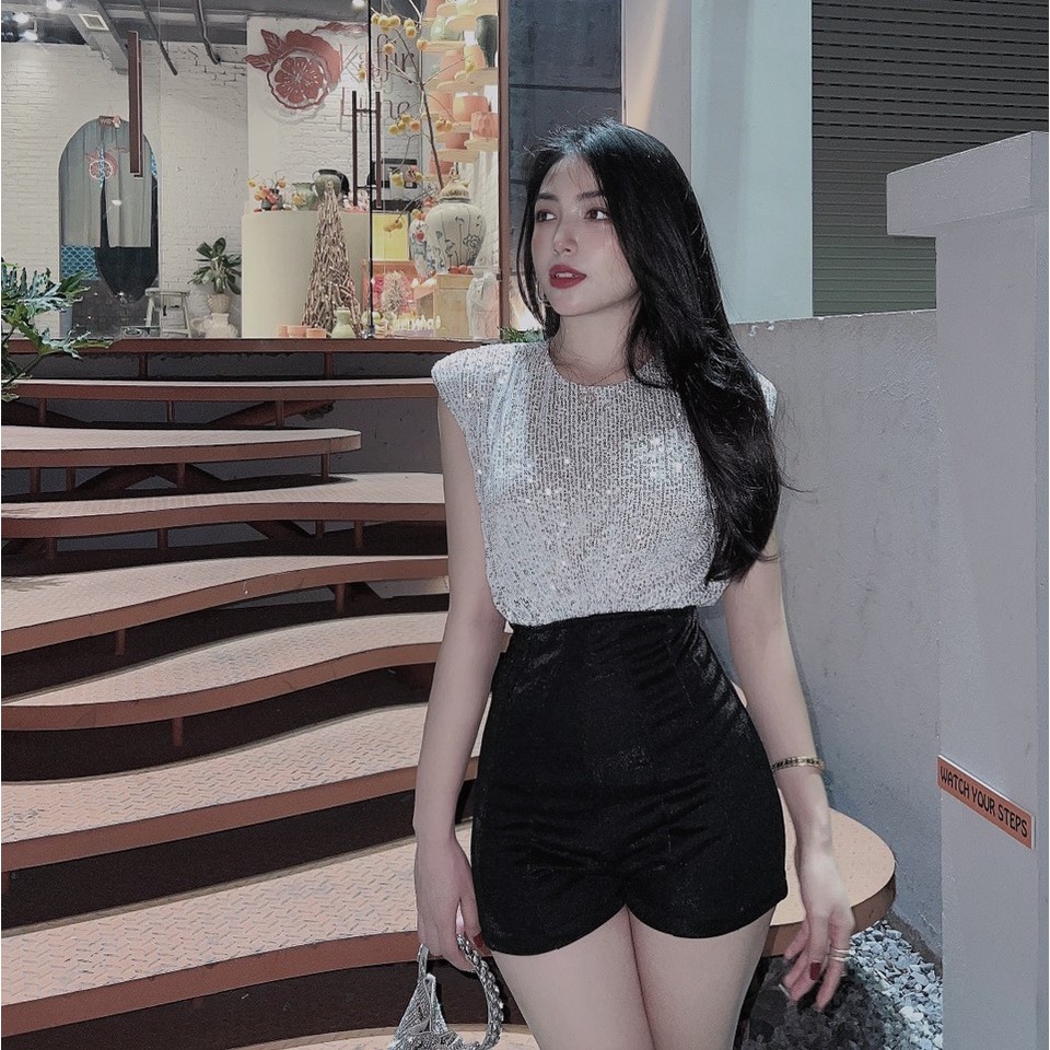 Set Jumsuit Áo Kim Sa Quần Da Ánh Nhũ Xịn, Hở Lưng Sexy Bùi Đượm Concept, Set Váy Bling Sang Chảnh Nhiều Màu BĐ11